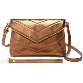 Wristlet Purse for Women Small, Ladies Clutch Envelope Handbag with Long Strap for Shopping Wedding Party
