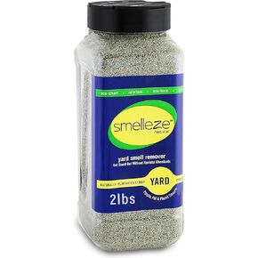 SMELLEZE Natural Yard Odor Remover Deodorizer: 2 lb. Granules Eliminate Outdoor Pet Urine & Stool Smell. Long Lasting. People, Pet, Plant & Planet Safe.