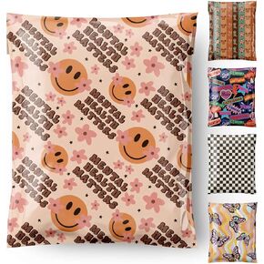 Cute-AF-Mailers Poly Mailers 10x13 inch 100 Pack Plastic Shipping Bags Mailing Envelopes Waterproof Self Seal Tamper Proof for Packaging Clothes Books T-Shirts Small Business Supplies Butterfly Groovy