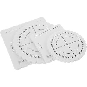 EXCEART 12 pcs Plastic Trays Hand Jewelry Wire Loom Weaving kit Threading Tool DIY braiding Rope Plate Square disc Round Beading Cord disc Rope Knitter Wire Beaded disc White CD Steel Wire