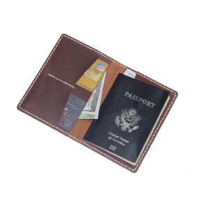 Handmade Genuine Leather Large Capacity Multi Card Passport Case Wallet Multi-card Passport Holster