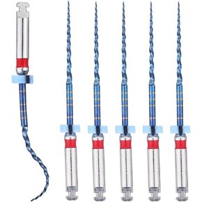 6Pcs/Pack Endo Files Heat Activation 08 Taper F2 Endodontic Rotary Files Engine Use for Cleaning 21mm/25mm (21mm)