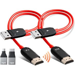 HDMI Wireless Transmitter and Receiver, Wireless HDMI, Wireless HDMI Extender 50M/ 165FT Long Range,Support 2.4/5GHz for Streaming Video/Audio from Laptop,PC,Smartphone to HDTV/Projector.