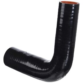 HPS 1.5" - 1.75" ID, Silicone 90 Degree Elbow Reducer Coupler Hose, High Temp 4-Ply Reinforced, Leg Length on Each Side: 4-1/2", 75 Psi Max. Pressure, SER-8978-BLK, Silicone, Black