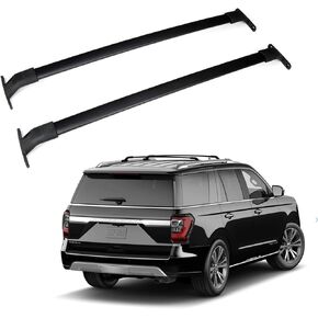 Roof Rack Cross Bars for 2018-2024 Ford Expedition/Lincoln Navigator Luggage Cargo Carrier Cross Rails Black