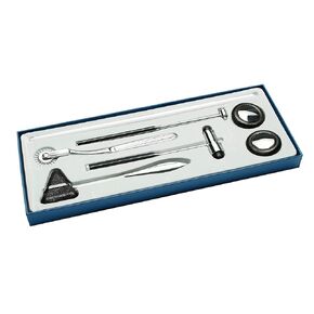Graham-Field 7-Piece Neurological Diagnostic Set - Includes 7" Buck Hammer, 7.5" Taylor Hammer, 7" Wartenburg Pinwheel, and 8" Babinski Percussion Hammer - 1303