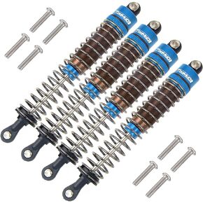 TOOMOD 1/10 100mm RC Oil filled Shock Absorbers kit for Tamiya Bullhead SuperClod Buster TRX4 Axial SCX10 D90 Crawler Buggy Car Upgrades Replace Parts (Grey)