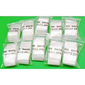 iMBAPrice Clear Reclosable Poly Bags(1.5" x 1.5" Inch) Case of 1000 Bags