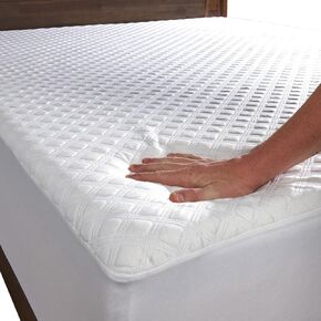 SafeRest 100% Waterproof Twin Size Mattress Protector - Fitted with Stretchable Pockets - Machine Washable Cotton Mattress Cover for Bed - Perfect Bedding Airbnb Essentials for Hosts