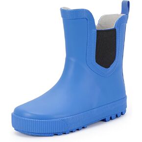 Hehainom Toddler Kids Rain Boots for Girls Boys Waterproof Rainboots Easy-on Light Weight Chelsea Rain Shoes