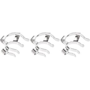 YOKIVE 3 Pcs Joint Clip, Smooth and Tough Surface | Gripping Tightly, Great for Office, Daily Use, Scientific Labs (Silver,1.02 x 0.51-Inch)