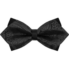 Men's Bow Ties, Pre-Tied Adjustable Pointed Bowties Diamond Tip Bow Tie for Men Gentleman