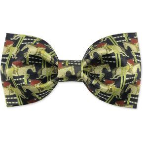 Men's 100% Satin Silk Racehorse Bow Ties Pre-tied Solid Horse Racing Bowtie