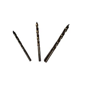 Drill America 15 Piece Cobalt Stepped Point Drill Bit Set in Round Case w/Gold Oxide Finish for Drilling Acrylic, Steel, Hard Metals, Sizes 1/16" to 1/2" x 32nds