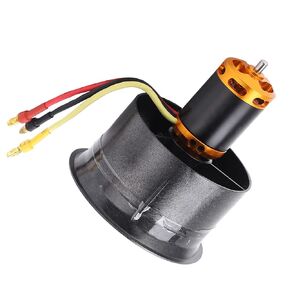QX Motor 64mm EDF Set, Durable Powerful Strong QF2822 4300KV Motor EDF Ducted Fan Set High Speed 3-6S Lipo with 12 Blades Ducted Fan for RC Airplane