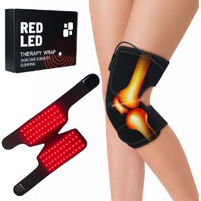 Red Light The'rapy Knee Brace, Red Light Knee Wrap Adjustable Size & Faster Recovery & Knee Pain Relief & Great for Athletes in Saudi Arabia