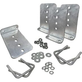 8 Pack 8" Galvanized L-Type Bunk Bracket Kit for Boat Trailer, fits 3x3 Cross Members, Heavy Duty (8 Pack) in Kuwait