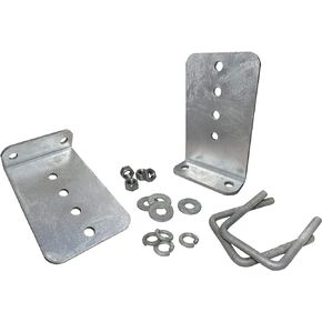 8 Pack 8" Galvanized L-Type Bunk Bracket Kit for Boat Trailer, fits 3x3 Cross Members, Heavy Duty (8 Pack)