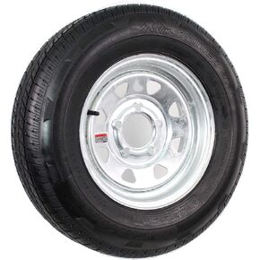 Trailer Tire On Rim ST185/80D13 185/80D-13 13 ST Boat RV Galvanized Spoke Wheel - 2 Year Warranty w/Free Roadside