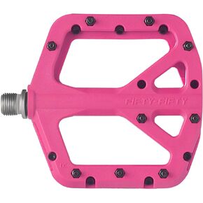 FIFTY-FIFTY Mountain Bike Pedals, Non-Slip MTB Nylon Composite Pedals, 9/16" Bicycle Pedals, Lightweight and Wide Flat Platform Pedals