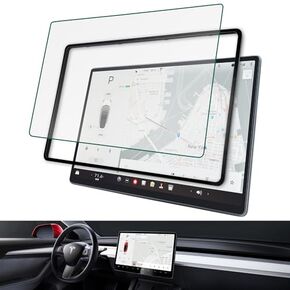 2024 Upgrade Screen Protector for Tesla Model 3/Y, 15" Tempered Glass Touchscreen Protector Accessories for Tesla Model Y (2024-2020) Model 3 (2023-2017) Anti-Scratch & Anti-Fingerprint - Glossy