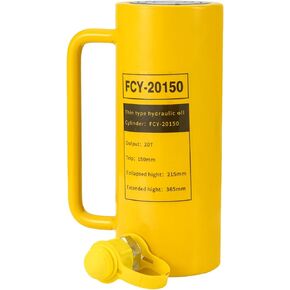 20T 100mm/4in Long Stroke Hydraulic Cylinder Jack Porta Power Ram Jack Lifting Cylinder Retract Automatically for Machinery Shipbuilding Bridge Construction