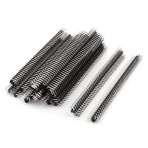 uxcell 25Pcs 2.54mm Pitch Dual Row 80-Pin Male 90 Degree Pin Header Connector