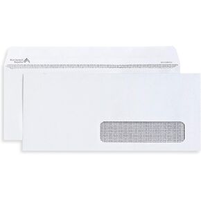 500 Self Seal Number 10 Single Right Window Envelopes - Security Lining - Designed for Secure Mailing of Invoices, Documents, and Business Statements, 4 1/8 x 9 1/2 Inches, 500 Ct