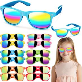 JOYIN 12 Pcs Kids Sunglasses Party Favors bulk, Neon Sunglasses with UV Protection for Kids. Pool Party Favors, Boys and Girls Party sunglasses, Goody Bags for kids Birthday