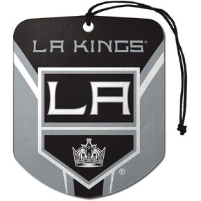 FANMATS 61597 NHL Los Angeles Kings Hanging Car Air Freshener, 2 Pack, Black Ice Scent, Odor Eliminator, Shield Design with Team Logo