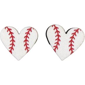Ball Sports Accessories Heart Shaped Sports Baseball Studs Rugby Football Volleyball Basketball Earrings Studs Fashion Cute for Women Jewelry