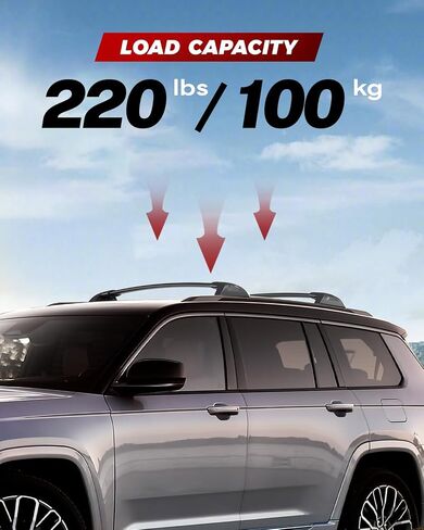 Roof Rack Cross Bars for 2021-2024 Jeep Grand Cherokee L & 2022-2024 Jeep Grand Cherokee WL with Lock for Roof Cargo Carrier Kayak Snowboard in Saudi Arabia
