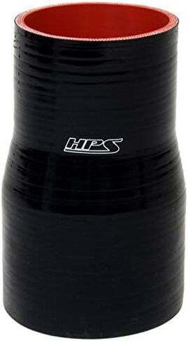 HPS HTSRNBLK-138 3.5 بوصة - 5 بوصة معرف، طول 4 بوصة، خرطوم توصيل مخفض من السيليكون، درجة حرارة عالية معززة بـ 4 طبقات، سيليكون، أسود in Saudi Arabia