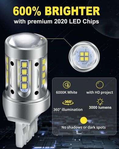 1156 لمبة LED 6000K بيضاء ساطعة للغاية 7506 BA15S 1003 1141 P21W LED استبدال للنسخ الاحتياطي عكس الذيل الفرامل وقوف السيارات بدوره أضواء الإشارة (حزمة من 2) in Saudi Arabia
