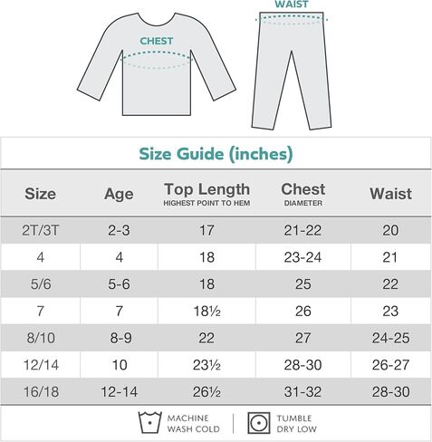 Andrew Scott Boys Long John Ultra-Soft Cotton Stretch Base Layer Underwear Sets / 3 Long Sleeve Tops + 3 Long Pants - 6 Piece in Kuwait