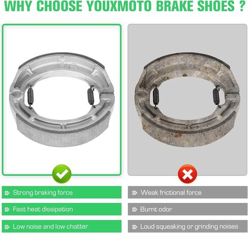 Youxmoto Rear Brakes Brake Shoes Fit for Suzuki VL800 2001-2022/ VS800 1992-2015/ VZ800 1997-2015, for Boulevard Intruder Volusia Marauder/ C800 M800 Intruder 2005-2013, S626 in Saudi Arabia