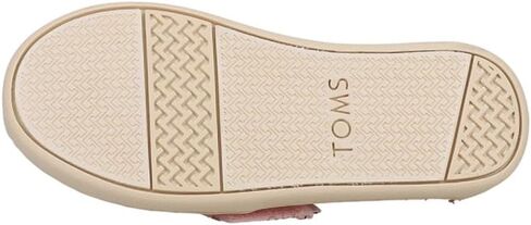 TOMS Girls Alpargata Sneaker, Barely Pink Bee Mine Foil Print, 4 Little Kid in Saudi Arabia