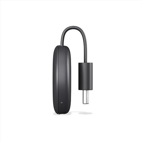 Google Chromecast - Streaming Device with HDMI Cable - Stream Shows, Music, Photos, and Sports from Your Phone to Your TV with Microfiber Cloth and Travel Carrying Pouch - Charcoal, Black in Saudi Arabia
