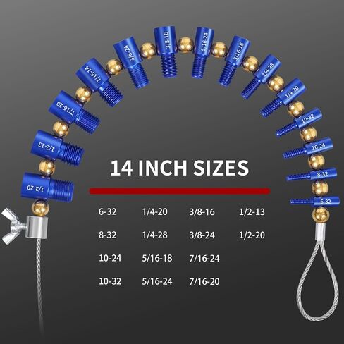 Nut and Bolt Thread Checker (Red & Blue) Nut and Bolt Size Gauge- 23 Inch & 21 Metric New Individually Assembled Thread Gauge Suitable for Detecting Fixed Bolts or Threaded Holes in Enclosed Areas in Saudi Arabia