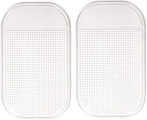 2PCS Car Dashboard Pads Anti-Slip Mat, Car Holder Non Slip Sticky Pads Square Adhesive Mat for Cell Phone, Radar Detector, Glasses, Tablet, GPS, Keys (Black, 13X7cm) in Saudi Arabia