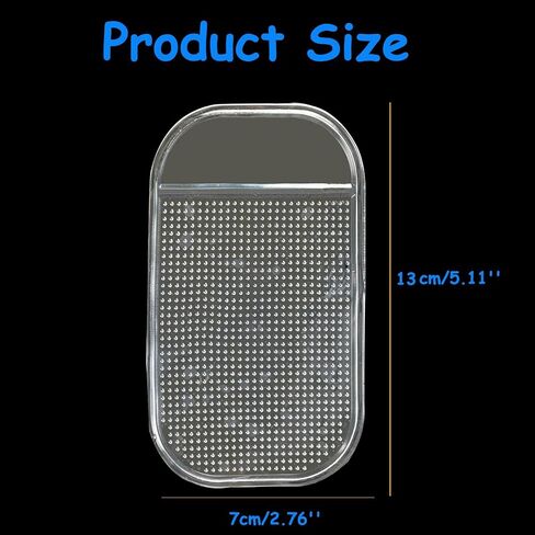 2PCS Car Dashboard Pads Anti-Slip Mat, Car Holder Non Slip Sticky Pads Square Adhesive Mat for Cell Phone, Radar Detector, Glasses, Tablet, GPS, Keys (Black, 13X7cm) in Saudi Arabia
