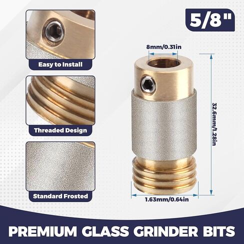 قطع مطحنة زجاجية للزجاج الملون (5/8 بوصة)، أدوات ومستلزمات الزجاج الملون لمطحنة الزجاج الملون، تستخدم على نطاق واسع لفنون معالجة الزجاج والديكور - من جودورا in Kuwait