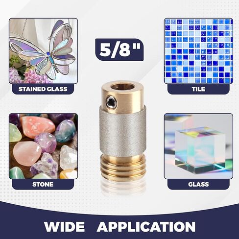 قطع مطحنة زجاجية للزجاج الملون (5/8 بوصة)، أدوات ومستلزمات الزجاج الملون لمطحنة الزجاج الملون، تستخدم على نطاق واسع لفنون معالجة الزجاج والديكور - من جودورا in Kuwait