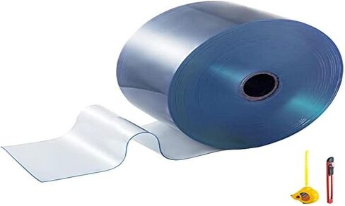 ستارة شريطية من BestEquip، بطول 150 بوصة × عرض 8 بوصة × سمك 0.08 بوصة، لفة كبيرة لشريط ستارة PVC ناعمة شفافة، شرائط أبواب بلاستيكية لمداخل السوبر ماركت، المرآب، المستودعات، الحظيرة، بيت الحيوانات الأليفة in Kuwait