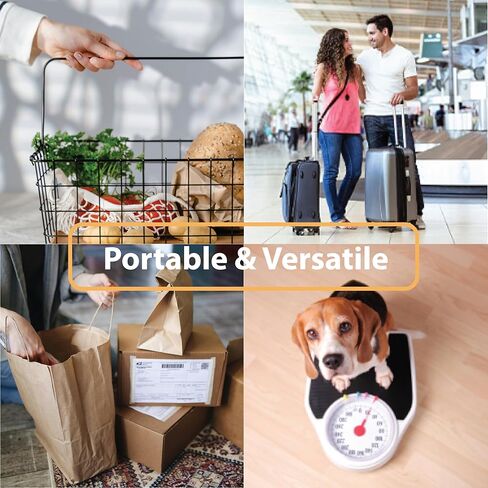 ميزان أمتعة رقمي محمول، ميزان أمتعة السفر المعلق، فحص الوزن، سعة 110 رطل، البطارية متضمنة، أسود in Kuwait