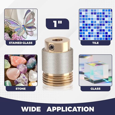 قطع مطحنة زجاجية للزجاج الملون (1 بوصة)، أدوات ومستلزمات الزجاج الملون لمطحنة الزجاج الملون، تستخدم على نطاق واسع لفنون معالجة الزجاج والديكور - من جودورا in Kuwait