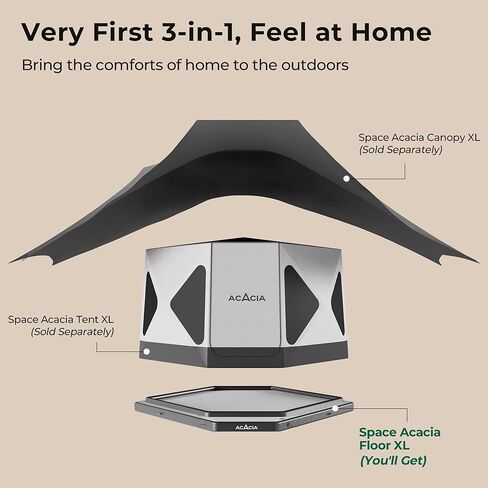 Air Floor XL لنظام التخييم الفضائي، 4 طبقات، أرضية قابلة للنفخ بسمك 6 بوصات للخيمة العائمة، قاعدة تخييم مقاومة للماء والرطوبة مع سجادة قابلة للإزالة، رقعة إصلاح، وحقيبة حمل in Kuwait