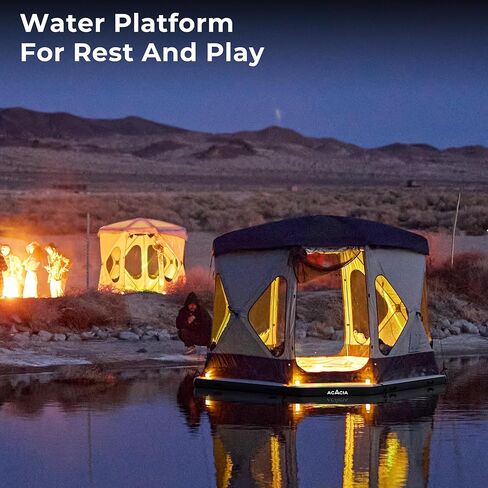 Air Floor XL لنظام التخييم الفضائي، 4 طبقات، أرضية قابلة للنفخ بسمك 6 بوصات للخيمة العائمة، قاعدة تخييم مقاومة للماء والرطوبة مع سجادة قابلة للإزالة، رقعة إصلاح، وحقيبة حمل in Kuwait