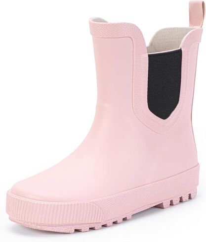 Hehainom Toddler Kids Rain Boots for Girls Boys Waterproof Rainboots Easy-on Light Weight Chelsea Rain Shoes in Saudi Arabia