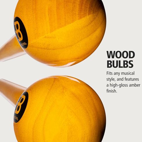 Meinl Percussion MWM2AM Traditional Wood Round Maracas, Amber Finish in Saudi Arabia